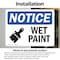 Signmission Wet Paint Sign With Symbol, 5 in W x Rectangle, Vinyl Decal OS-2PACK-NS-D-35-L-19035 - alternate 6